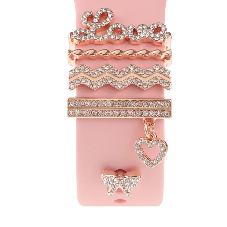 Smart Watch Band Decorative Ring Metal Accessories(Rose Gold LOVE) - free shipping - PMC TechLife - Order now!