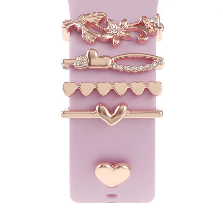 Smart Watch Band Decorative Ring Metal Accessories(Rose Gold Lily) - free shipping - PMC TechLife - Order now!