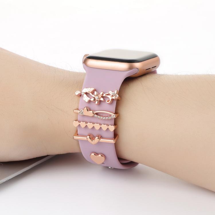 Smart Watch Band Decorative Ring Metal Accessories(Rose Gold Lily) - free shipping - PMC TechLife - Order now!