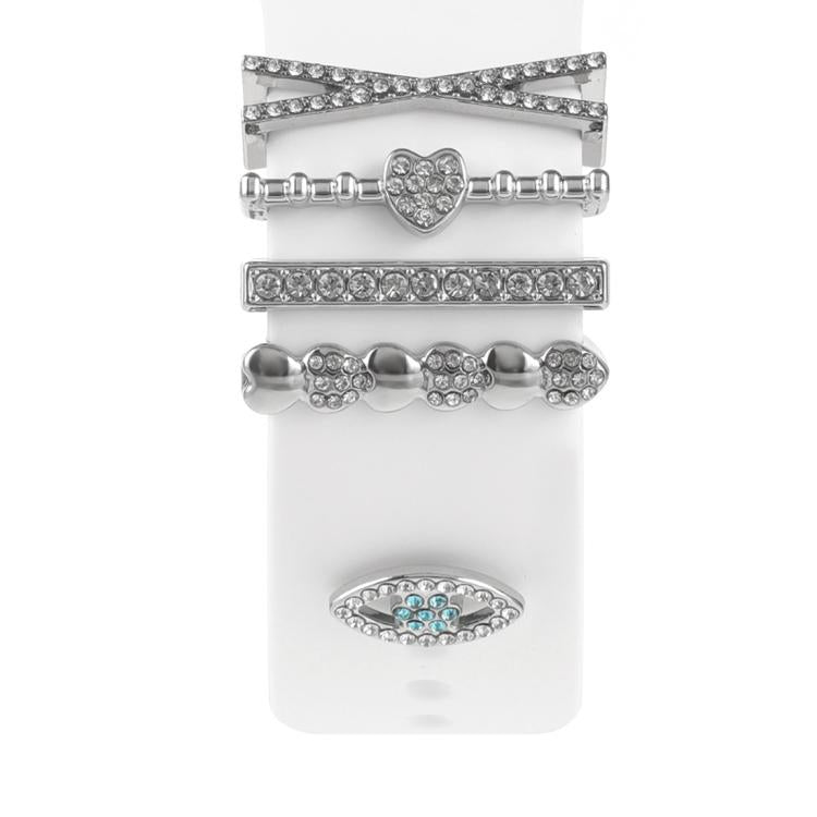 Smart Watch Band Decorative Ring Metal Accessories(Silver Heart Eyes) - free shipping - PMC TechLife - Order now!