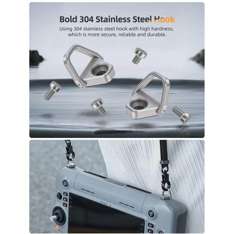 For DJI RC 2 / 1 / Pro 2 / 1 Sunnylife GS014 Multi-Purpose Lanyard with CNC Aluminum Buckle(Grey) - free shipping - PMC TechLife - Order now!