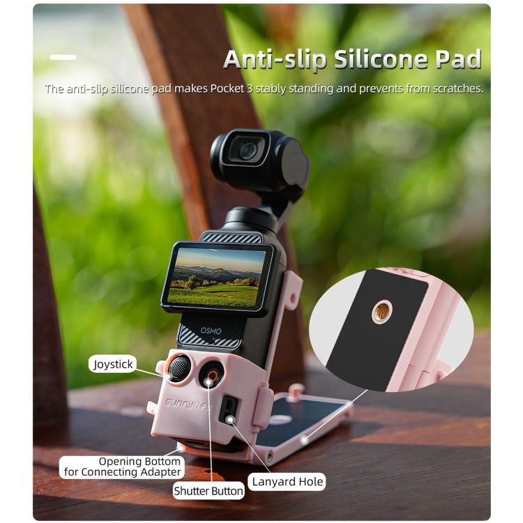 For DJI OSMO Pocket 3 Sunnylife Magnetic Mount 1/4 Adapter Cold Shoe Tabletop Base Bracket Angles Adjustable Multi Expansion Mount(Orange) - free shipping - PMC TechLife - Order now!