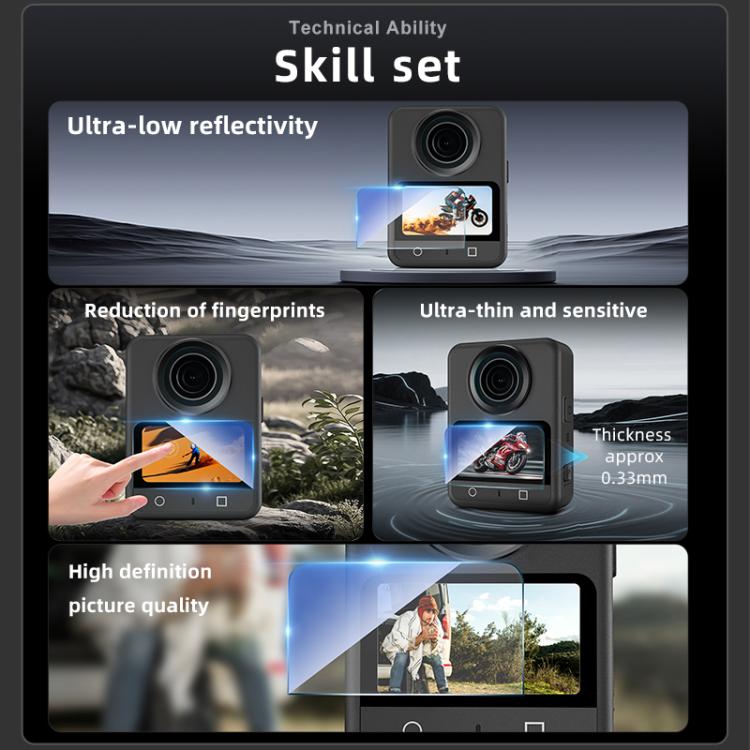 For DJI Osmo 360 STARTRC 2pcs HD Screen Tempered Glass Films(Transparent) - free shipping - PMC TechLife - Order now!