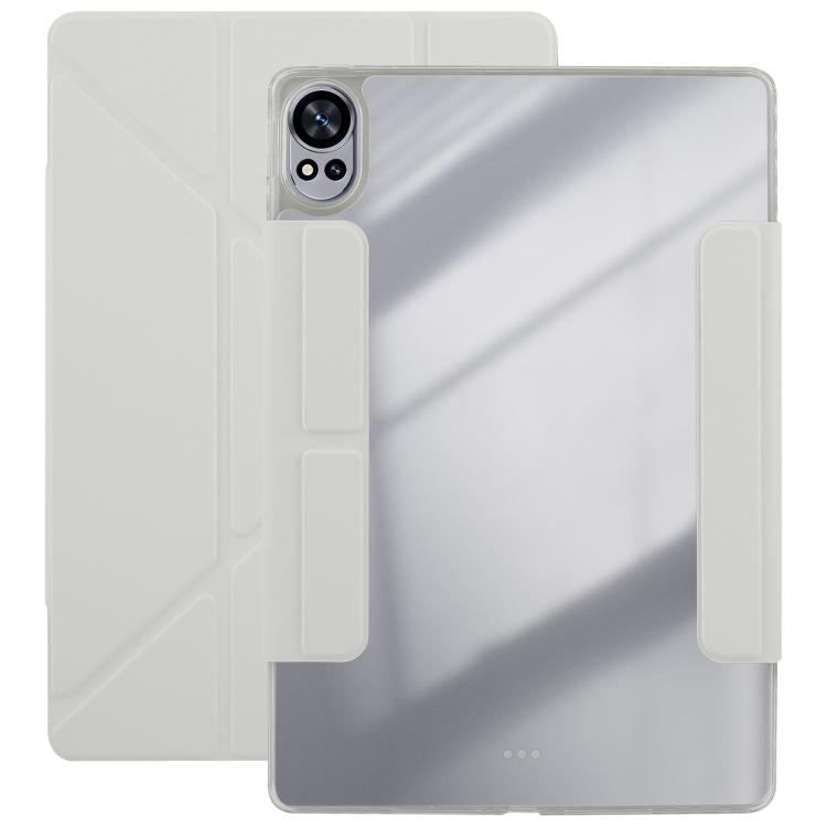 For Huawei MatePad Air 12 2024 Magnetic Detachable Dual-Clasp Acrylic Deformation Leather Tablet Case(Grey) - free shipping - PMC TechLife - Order now!