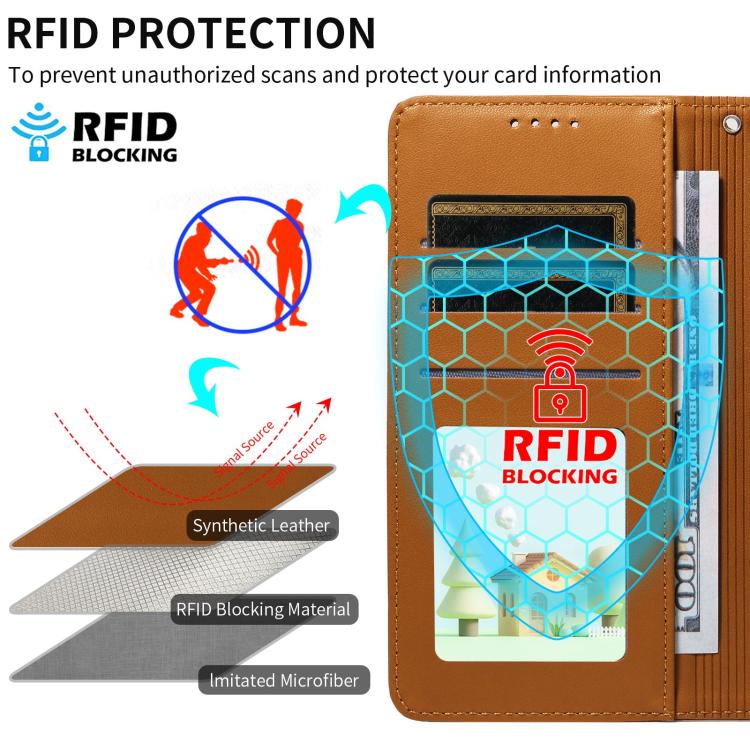 For Motorola Edge 50 Fusion 5G Embossed Heart Dog RFID Blocking Wallet Leather Phone Case(Brown) - free shipping - PMC TechLife - Order now!