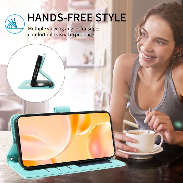 For Motorola Moto G86 5G Embossed Heart Dog RFID Blocking Wallet Leather Phone Case(Green) - free shipping - PMC TechLife - Order now!