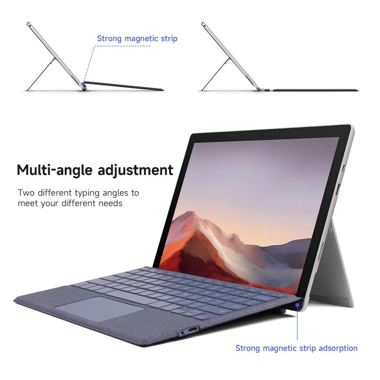 For MicroSoft Surface Pro 12 Backlight Tablet Bluetooth Keyboard with Touch Pad(Black) - free shipping - PMC TechLife - Order now!