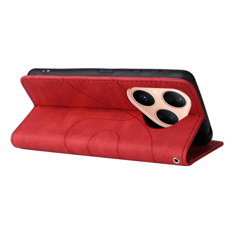 For Huawei Pura 80 5G Dual-color Splicing Flip Leather Phone Case(Red) - free shipping - PMC TechLife - Order now!