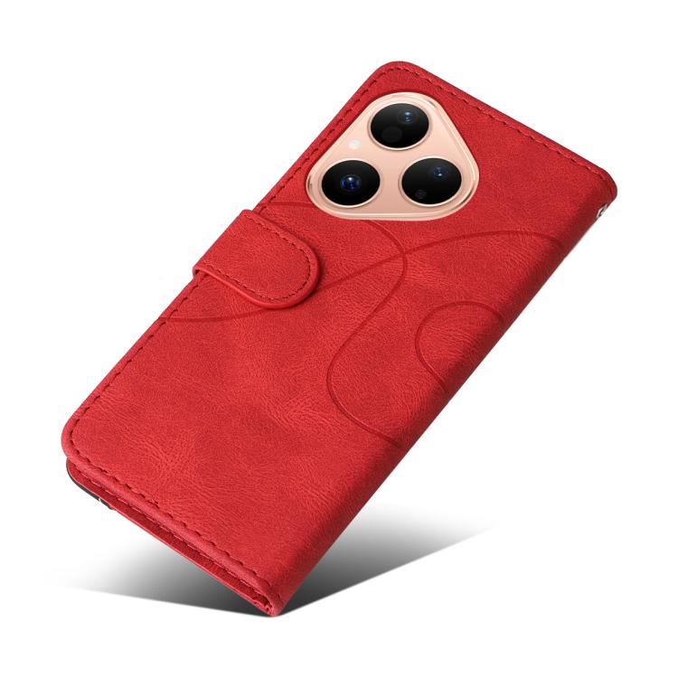 For Huawei Pura 80 5G Dual-color Splicing Flip Leather Phone Case(Red) - free shipping - PMC TechLife - Order now!
