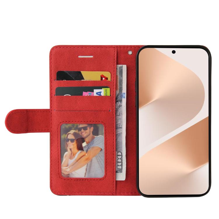 For Huawei Pura 80 5G Dual-color Splicing Flip Leather Phone Case(Red) - free shipping - PMC TechLife - Order now!