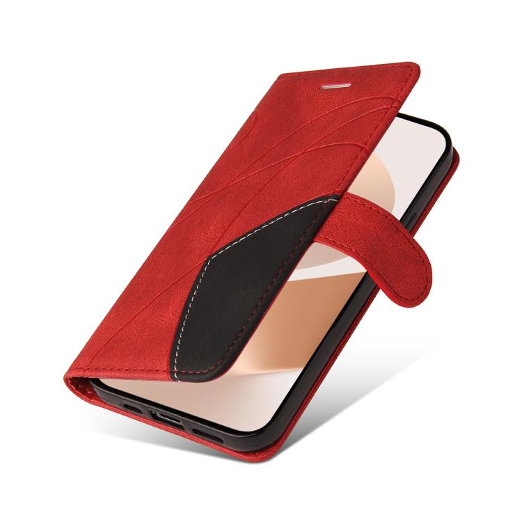 For Huawei Pura 80 5G Dual-color Splicing Flip Leather Phone Case(Red) - free shipping - PMC TechLife - Order now!