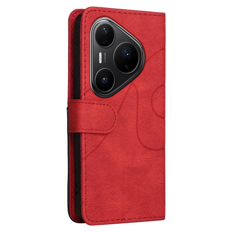For Huawei Pura 80 Pro 5G Dual-color Splicing Flip Leather Phone Case(Red) - free shipping - PMC TechLife - Order now!
