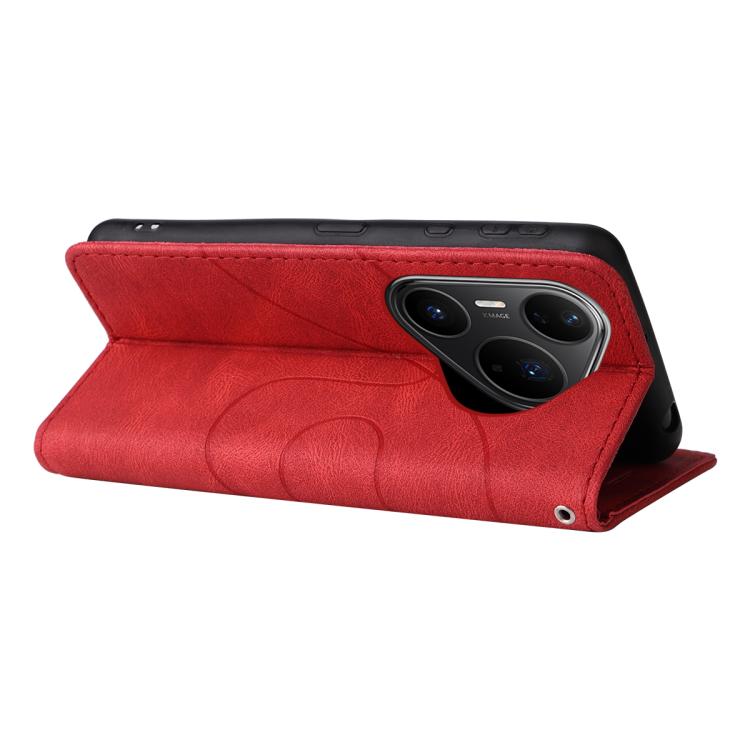 For Huawei Pura 80 Pro 5G Dual-color Splicing Flip Leather Phone Case(Red) - free shipping - PMC TechLife - Order now!