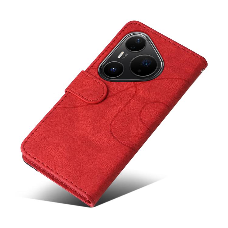 For Huawei Pura 80 Pro 5G Dual-color Splicing Flip Leather Phone Case(Red) - free shipping - PMC TechLife - Order now!