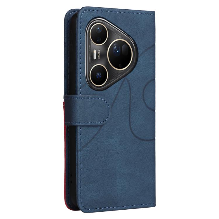 For Huawei Pura 80 Ultra 5G Dual-color Splicing Flip Leather Phone Case(Blue) - free shipping - PMC TechLife - Order now!