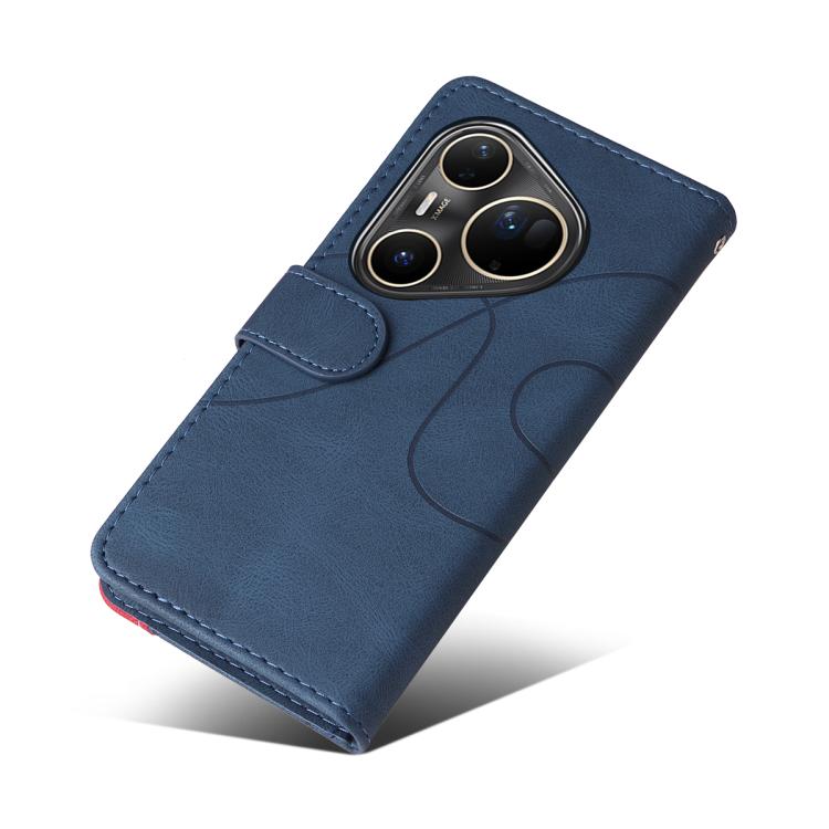For Huawei Pura 80 Ultra 5G Dual-color Splicing Flip Leather Phone Case(Blue) - free shipping - PMC TechLife - Order now!