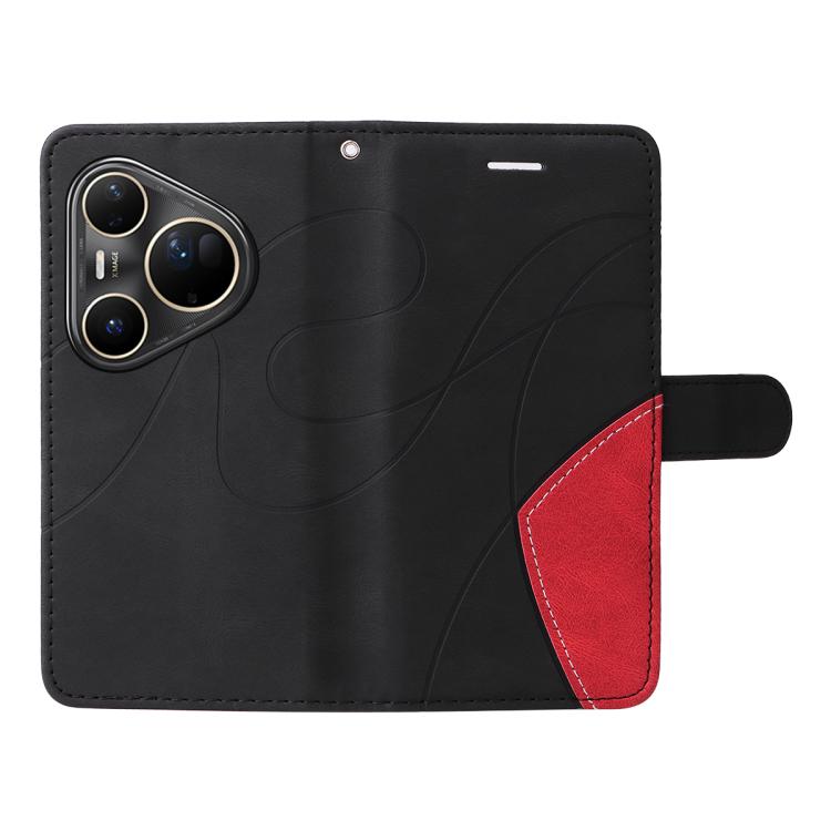 For Huawei Pura 80 Ultra 5G Dual-color Splicing Flip Leather Phone Case(Black) - free shipping - PMC TechLife - Order now!