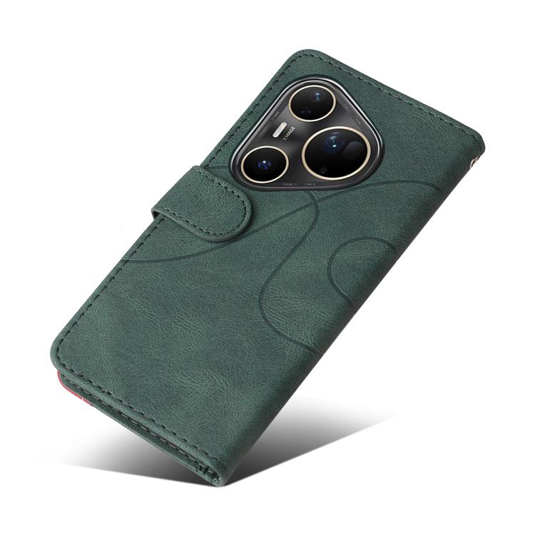 For Huawei Pura 80 Ultra 5G Dual-color Splicing Flip Leather Phone Case(Green) - free shipping - PMC TechLife - Order now!