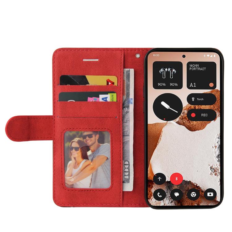 For Nothing CMF Phone 2 Pro Dual-color Splicing Flip Leather Phone Case(Red) - free shipping - PMC TechLife - Order now!