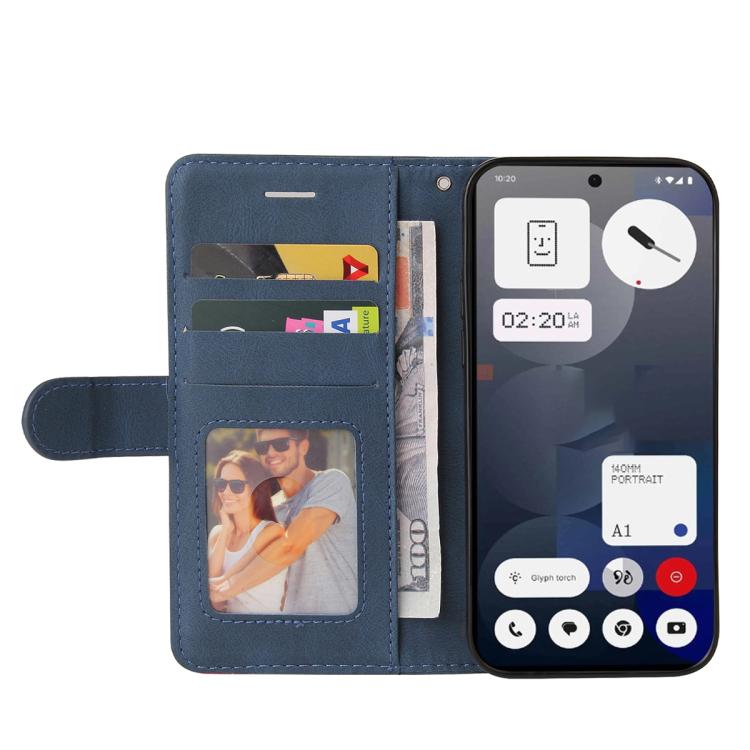 For Nothing Phone 3A Dual-color Splicing Flip Leather Phone Case(Blue) - free shipping - PMC TechLife - Order now!