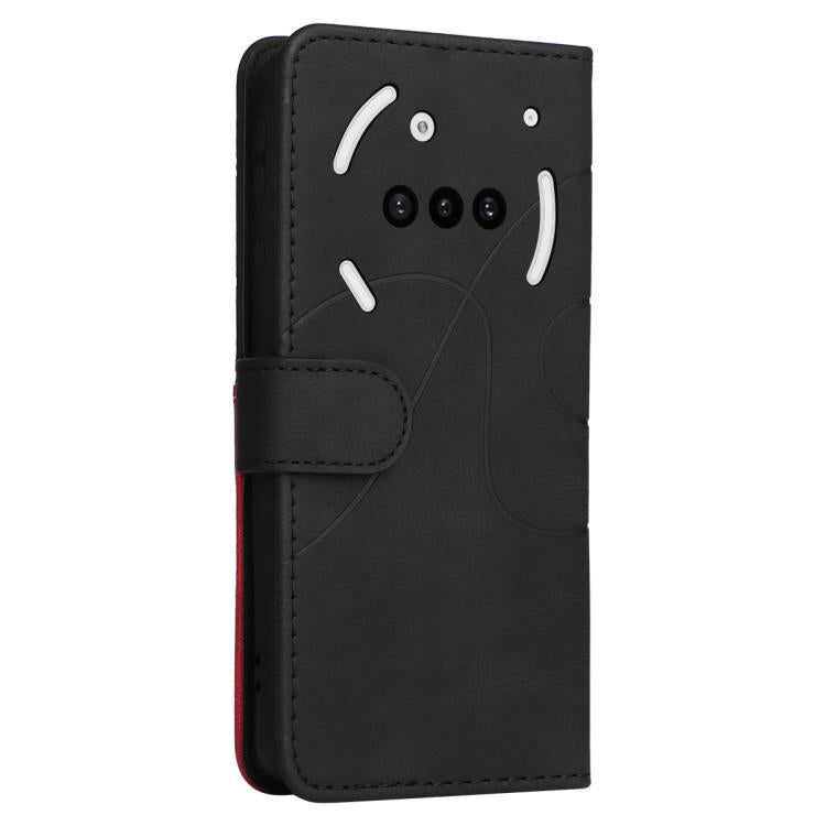 For Nothing Phone 3A Dual-color Splicing Flip Leather Phone Case(Black) - free shipping - PMC TechLife - Order now!