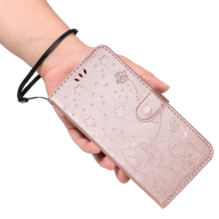 For Nothing CMF Phone 2 Pro Cat and Bee Embossed Flip Leather Phone Case(Rose Gold) - free shipping - PMC TechLife - Order now!