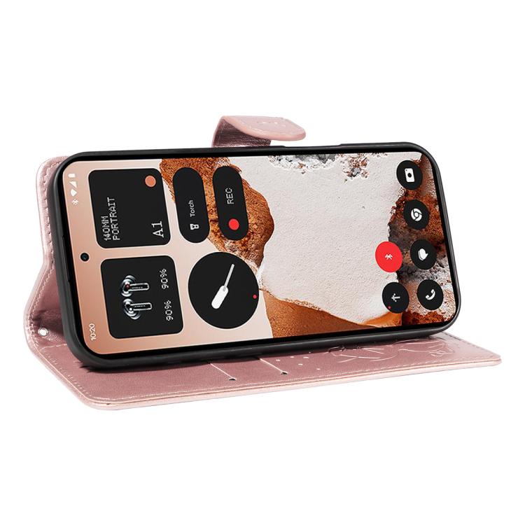 For Nothing CMF Phone 2 Pro Cat and Bee Embossed Flip Leather Phone Case(Rose Gold) - free shipping - PMC TechLife - Order now!