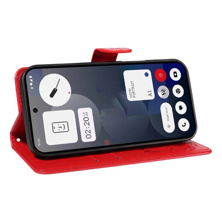 For Nothing Phone 3A Cat and Bee Embossed Flip Leather Phone Case(Red) - free shipping - PMC TechLife - Order now!