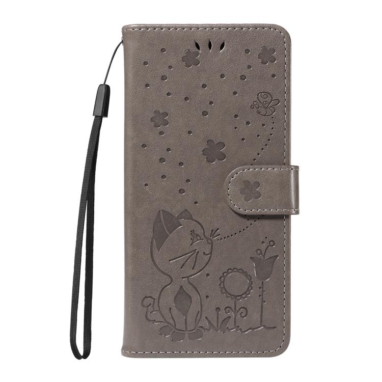 For Huawei Pura 80 Pro 5G Cat and Bee Embossed Flip Leather Phone Case(Grey) - free shipping - PMC TechLife - Order now!