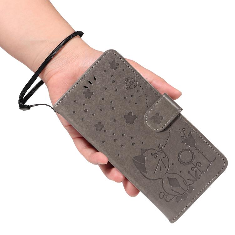 For Huawei Pura 80 Pro 5G Cat and Bee Embossed Flip Leather Phone Case(Grey) - free shipping - PMC TechLife - Order now!