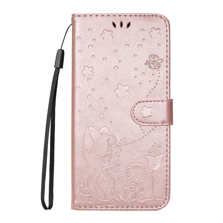 For Huawei Pura 80 Ultra 5G Cat and Bee Embossed Flip Leather Phone Case(Rose Gold) - free shipping - PMC TechLife - Order now!