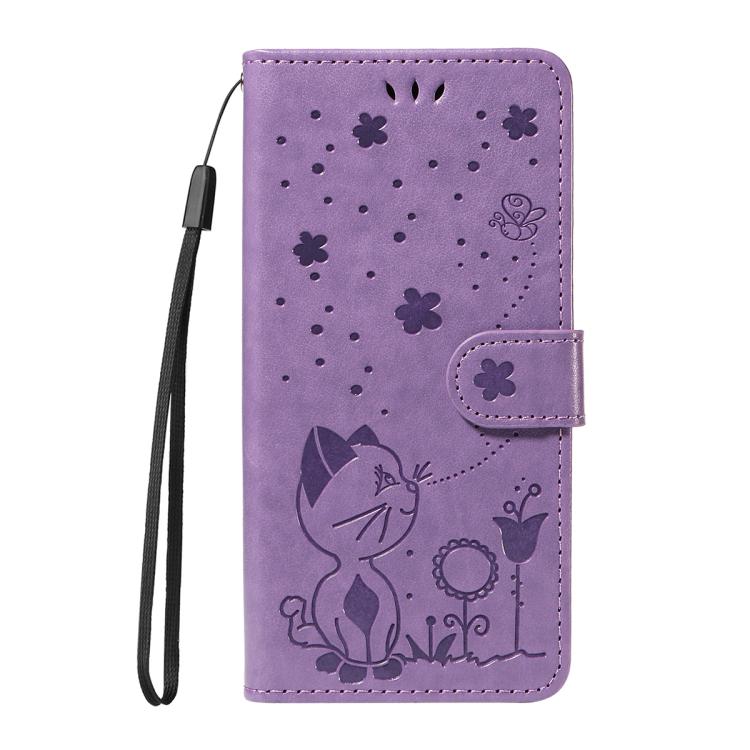 For Huawei Pura 80 Ultra 5G Cat and Bee Embossed Flip Leather Phone Case(Purple) - free shipping - PMC TechLife - Order now!