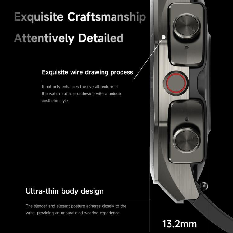 F38 Dual-ear Bluetooth Earphone Smart Watch IP67 Supports Heart Rate Monitoring, Watchband:Leather(Silver) - free shipping - PMC TechLife - Order now!