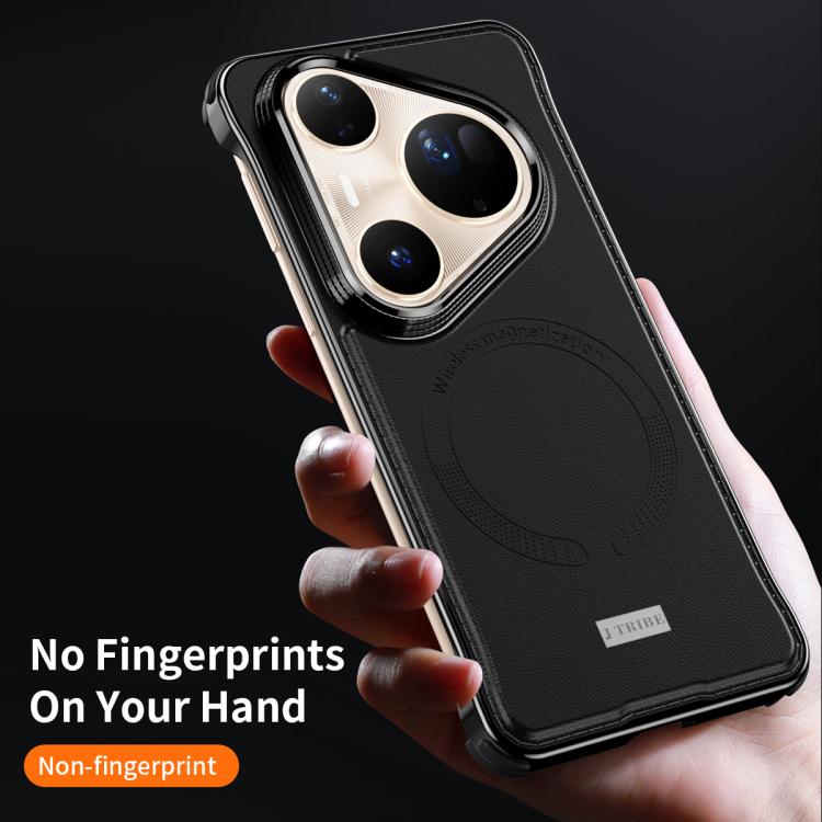 For Huawei Pura 80 5G J TRIBE Metal Frameless Plain Leather MagSafe Phone Case(Brown) - free shipping - PMC TechLife - Order now!