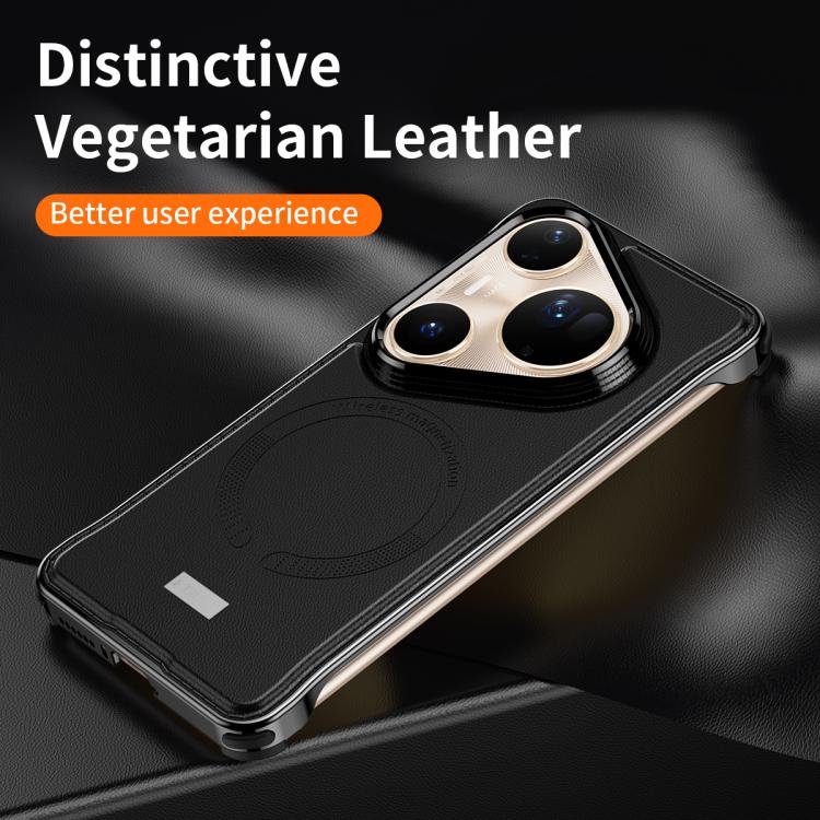 For Huawei Pura 80 Pro 5G J TRIBE Metal Frameless Plain Leather MagSafe Phone Case(Brown) - free shipping - PMC TechLife - Order now!