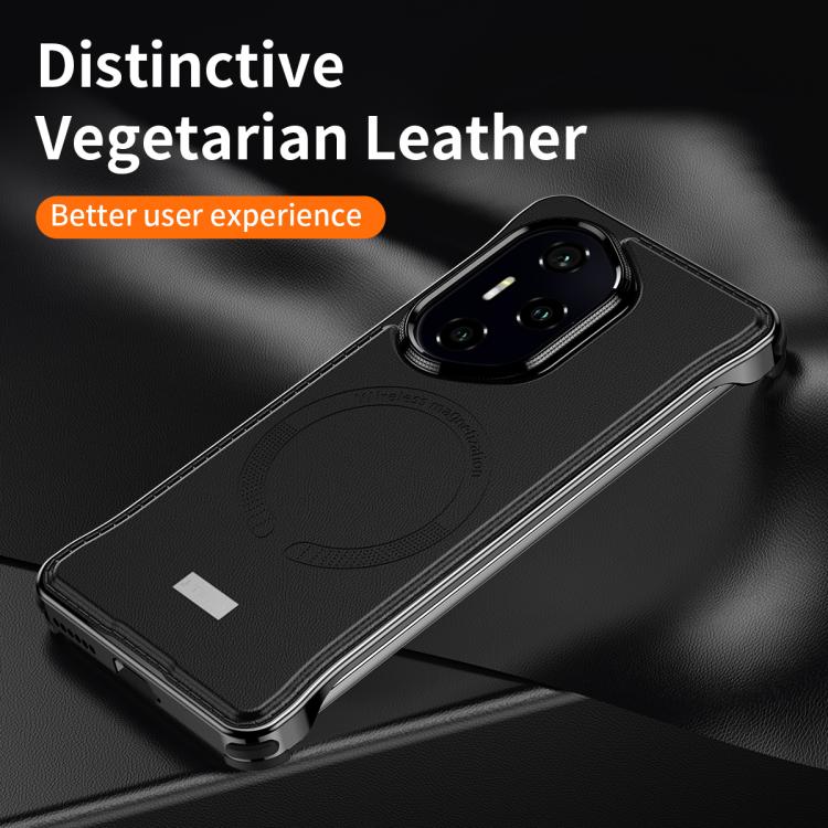 For Honor 300 J TRIBE Metal Frameless Plain Leather MagSafe Phone Case(Brown) - free shipping - PMC TechLife - Order now!