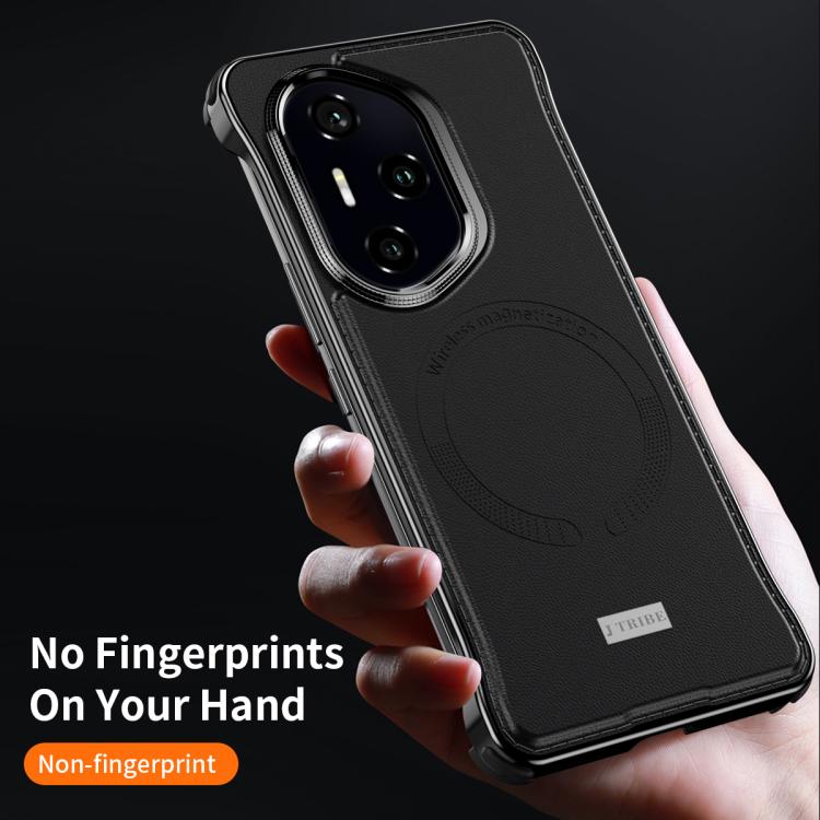 For Honor 300 Pro J TRIBE Metal Frameless Plain Leather MagSafe Phone Case(Brown) - free shipping - PMC TechLife - Order now!