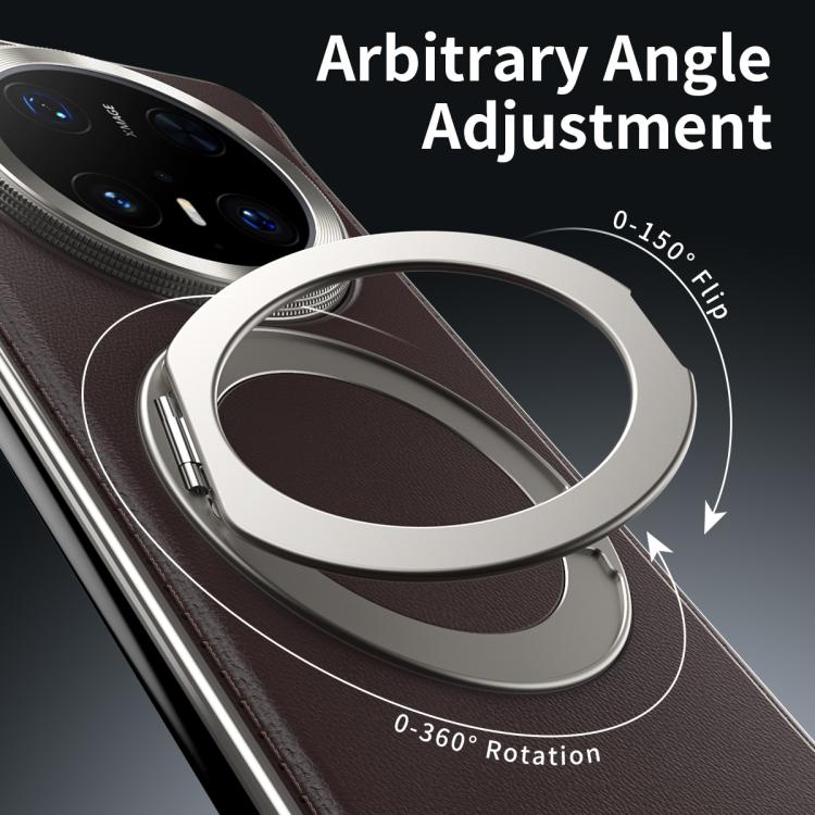 For Huawei Mate 70 Pro+ Metal Frameless Plain Leather MagSafe Holder Phone Case(Black) - free shipping - PMC TechLife - Order now!