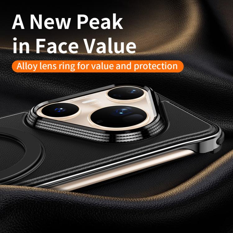 For Huawei Pura 80 Ultra 5G Metal Frameless Plain Leather MagSafe Holder Phone Case(Brown) - free shipping - PMC TechLife - Order now!