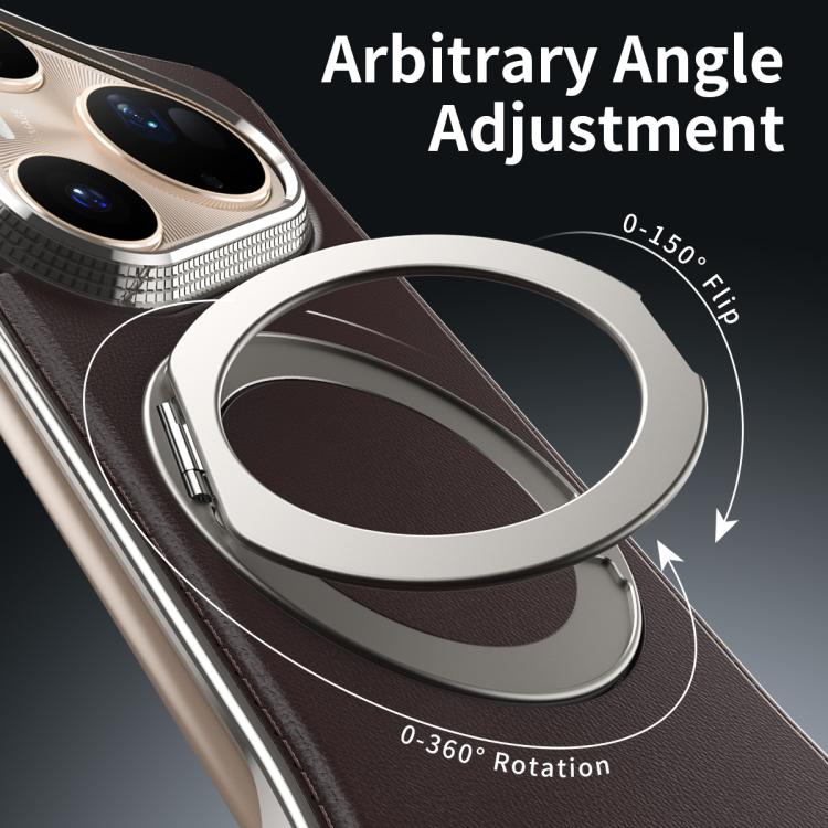 For Huawei Pura 80 Ultra 5G Metal Frameless Plain Leather MagSafe Holder Phone Case(Black) - free shipping - PMC TechLife - Order now!