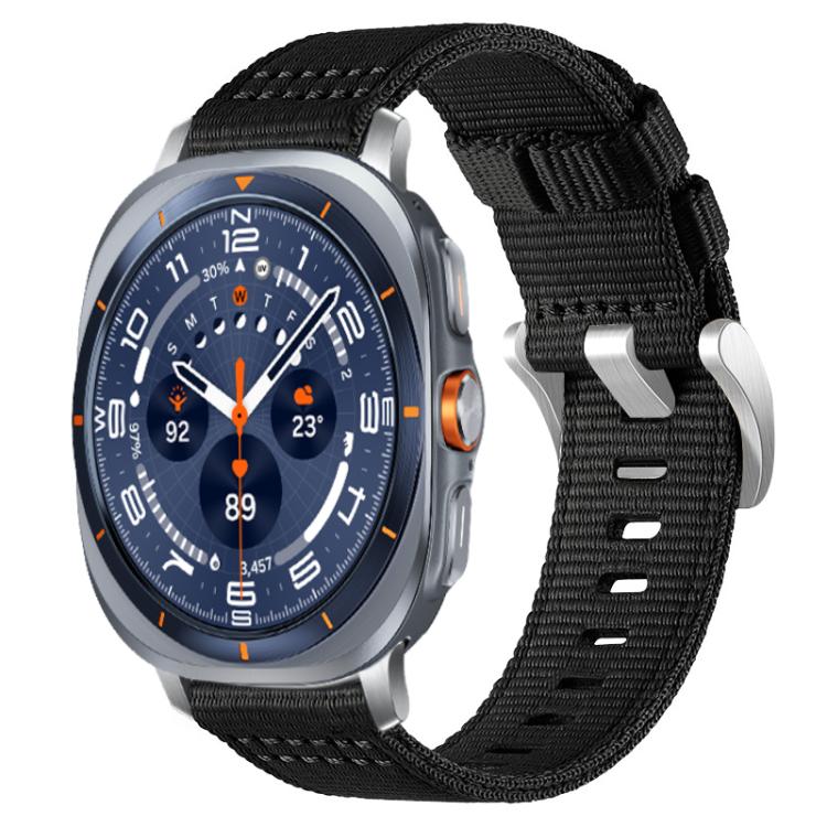 For Samsung Galaxy Watch Ultra / Ultra 2025 xDfind Two-section Nylon Watch Band(Black) - free shipping - PMC TechLife - Order now!