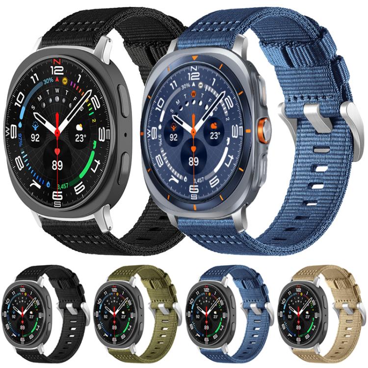 For Samsung Galaxy Watch Ultra / Ultra 2025 xDfind Two-section Nylon Watch Band(Black) - free shipping - PMC TechLife - Order now!