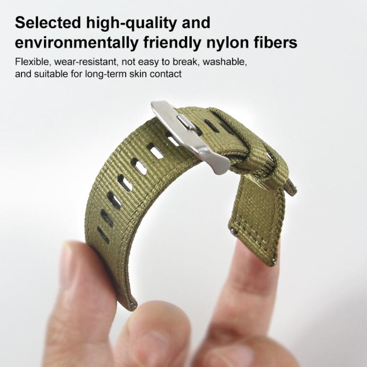 For Samsung Galaxy Watch8 / 8 Classic xDfind Two-section Nylon Watch Band(Khaki) - free shipping - PMC TechLife - Order now!