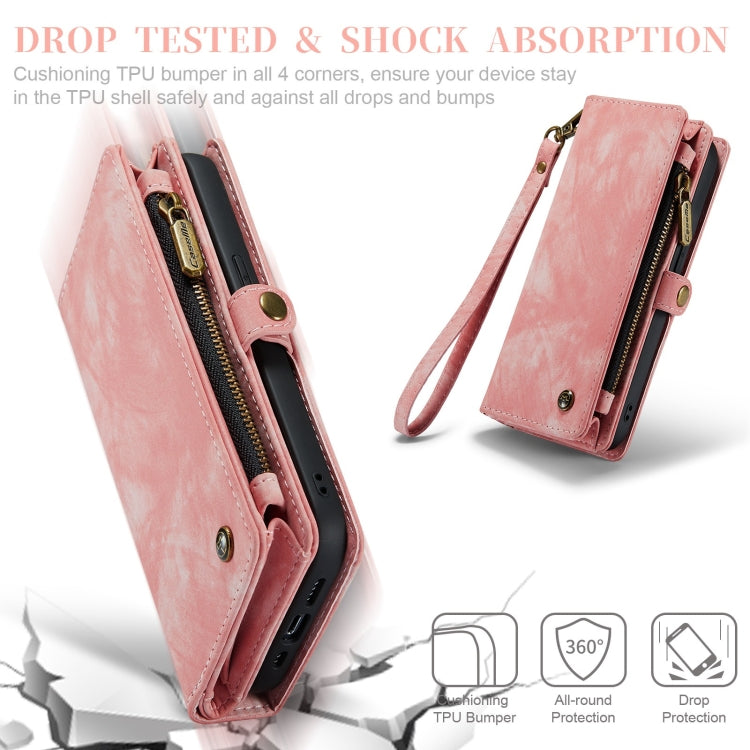 For iPhone 12 Pro Max CaseMe-008 Detachable Multifunctional Wallet Leather Phone Case (Pink) - free shipping - PMC Jewellery - Order now!