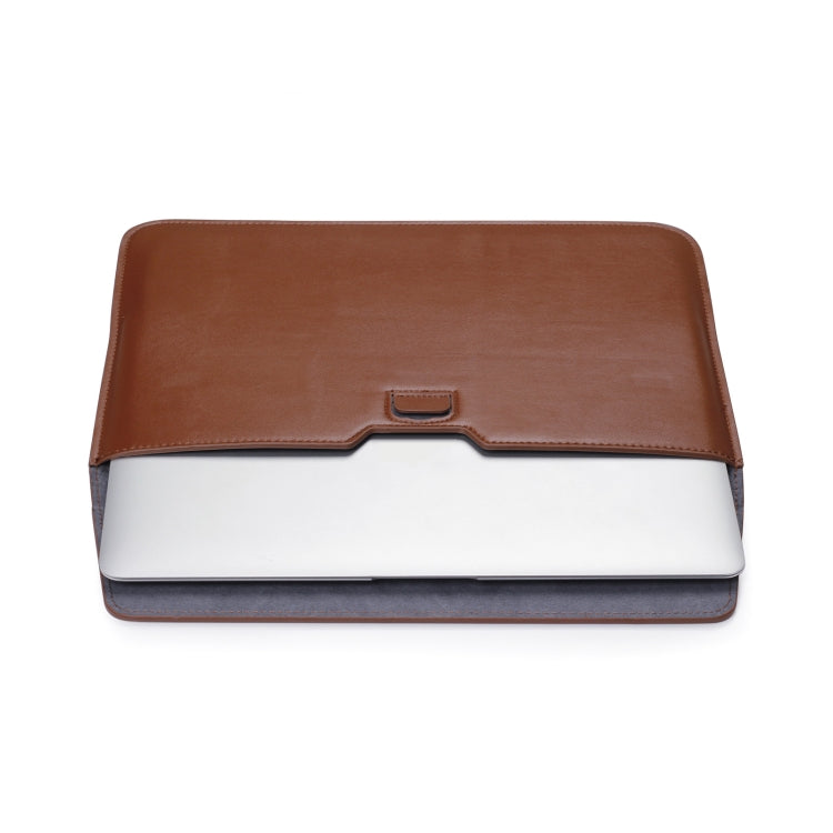 PU Leather Ultra-thin Envelope Bag Laptop Bag for MacBook Air / Pro 15 inch, with Stand Function(Tranquil Blue) - Protective Bags by PMC Jewellery | Online Shopping South Africa | PMC Jewellery | Buy Now Pay Later Mobicred