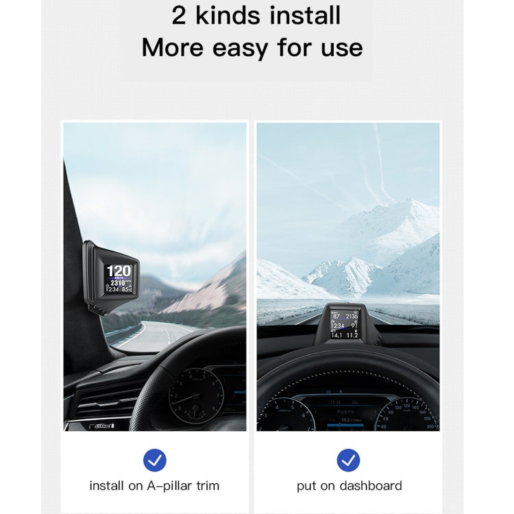 AP-1 Car HUD Head-up Display OBD GPS Driving Computer Code Table - Head Up Display System by PMC TechLife | Online Shopping South Africa | PMC TechLife | Buy Now Pay Later Mobicred