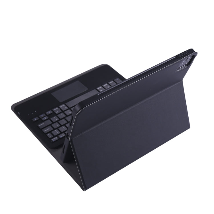 A098B-A Detachable ABS Ultra-thin Bluetooth Keyboard + TPU Tablet Case for iPad Air 11 2024 / 2025 / Air 4 10.9 inch 2020, with Stand & Pen Slot & Touch(Black) - For iPad Air by PMC TechLife | Online Shopping South Africa | PMC TechLife | Buy Now Pay Later Mobicred