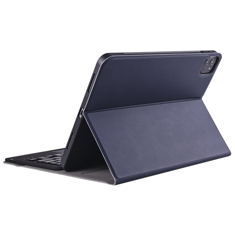 A098B-A Detachable ABS Ultra-thin Bluetooth Keyboard + TPU Tablet Case for iPad Air 11 2024 / 2025 / Air 4 10.9 inch 2020, with Stand & Pen Slot & Touch(Dark Blue) - free shipping - PMC Jewellery - Order now!