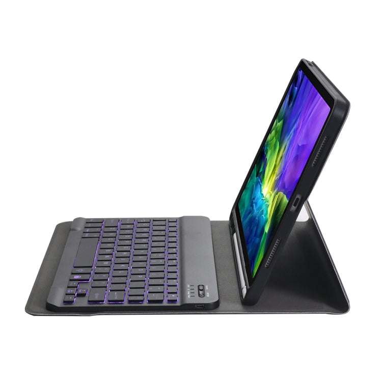 A098BS Detachable Ultra-thin Backlight Bluetooth Keyboard Tablet Case for iPad Air 11 2024 / 2025 / Air 4 10.9 inch 2020, with Stand & Pen Slot(Dark Blue) - free shipping - PMC TechLife - Order now!