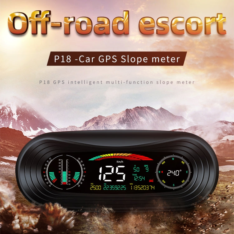 P18 GPS Car HUD Head-up Display Vehicle Speed / Voltage / Mileage - Head Up Display System by PMC TechLife | Online Shopping South Africa | PMC TechLife | Buy Now Pay Later Mobicred